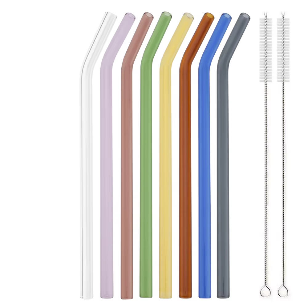 Reusable Glass Straw Set