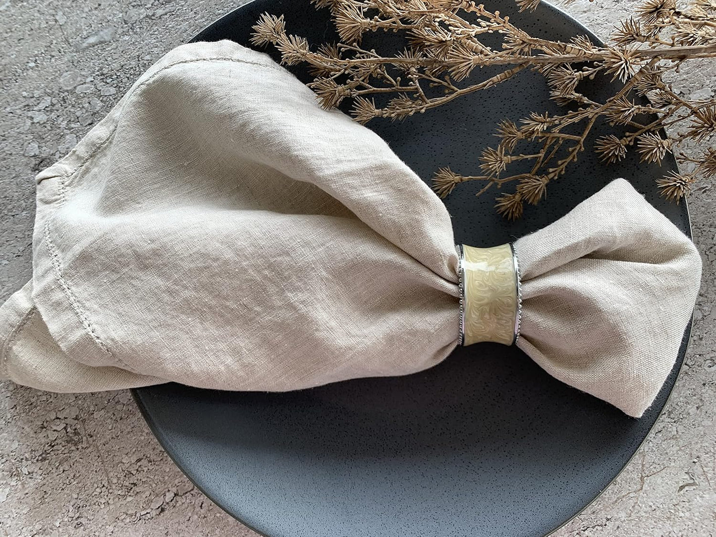 Hemstitched Linen Napkins | Set of Four