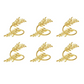 Golden Fern Napkin Rings | Set of Six