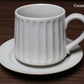 Fluted Coffee Cup & Saucer b