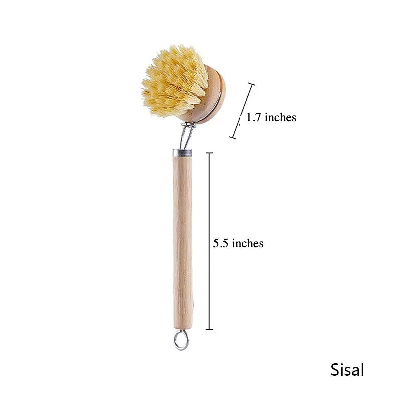Wood Handled Scrubbing Brush b