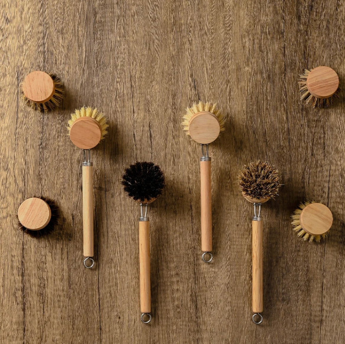 Wood Handled Scrubbing Brush b