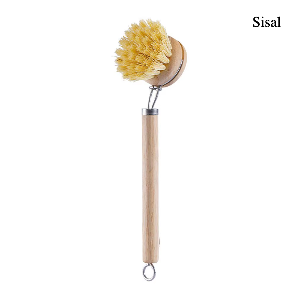Wood Handled Scrubbing Brush b
