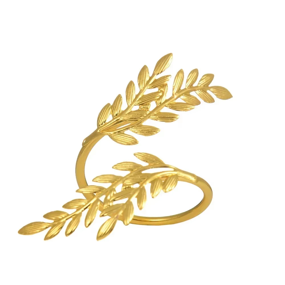 Golden Fern Napkin Rings | Set of Six