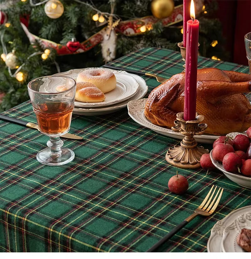 Spruce Plaid Tablecloth Collection