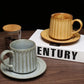 Fluted Coffee Cup & Saucer b