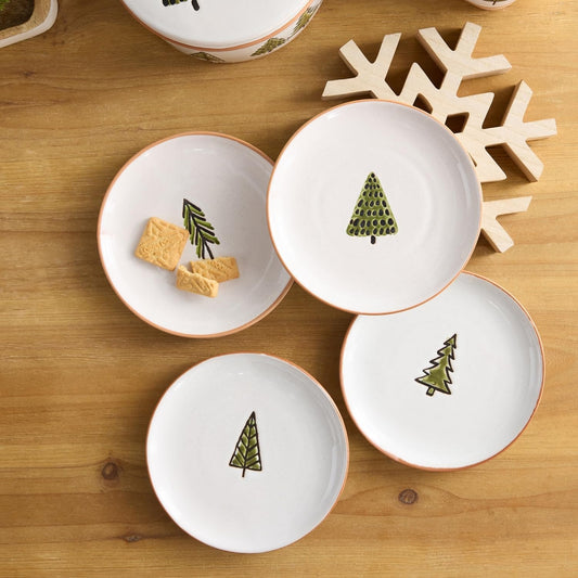 Winter Grove Ceramic Plates | Set of Four