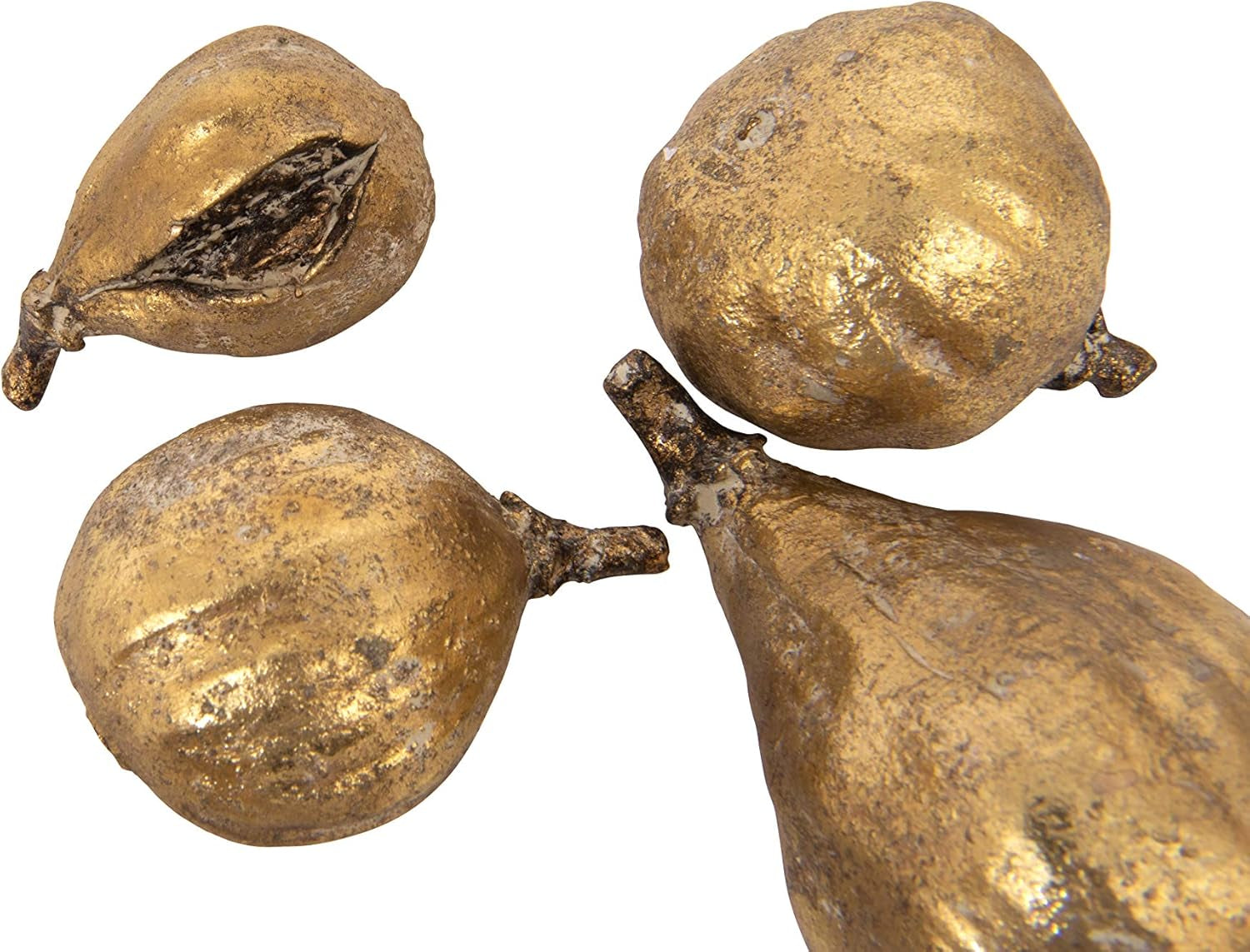 Resin Figs with Gold Finish (Set of 5 Pieces)